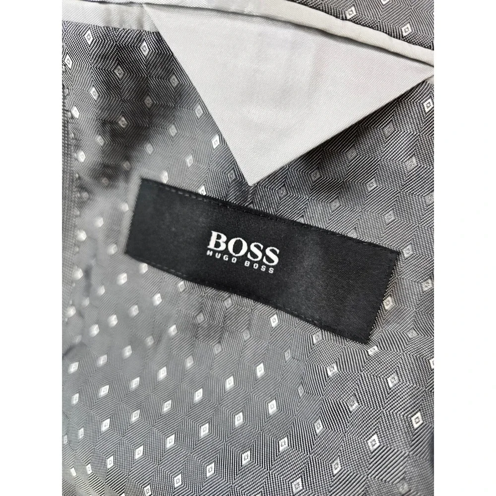 Hugo Boss Blazer Mens 38S Grey Super 100 Wool 2-Button Sport Coat Edison1/Power
